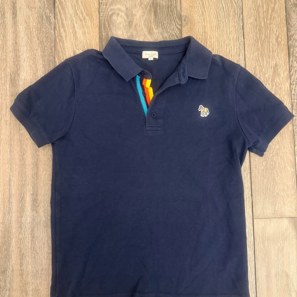Paul Smith Kids Polo Shirt with Rainbow Accents size 10